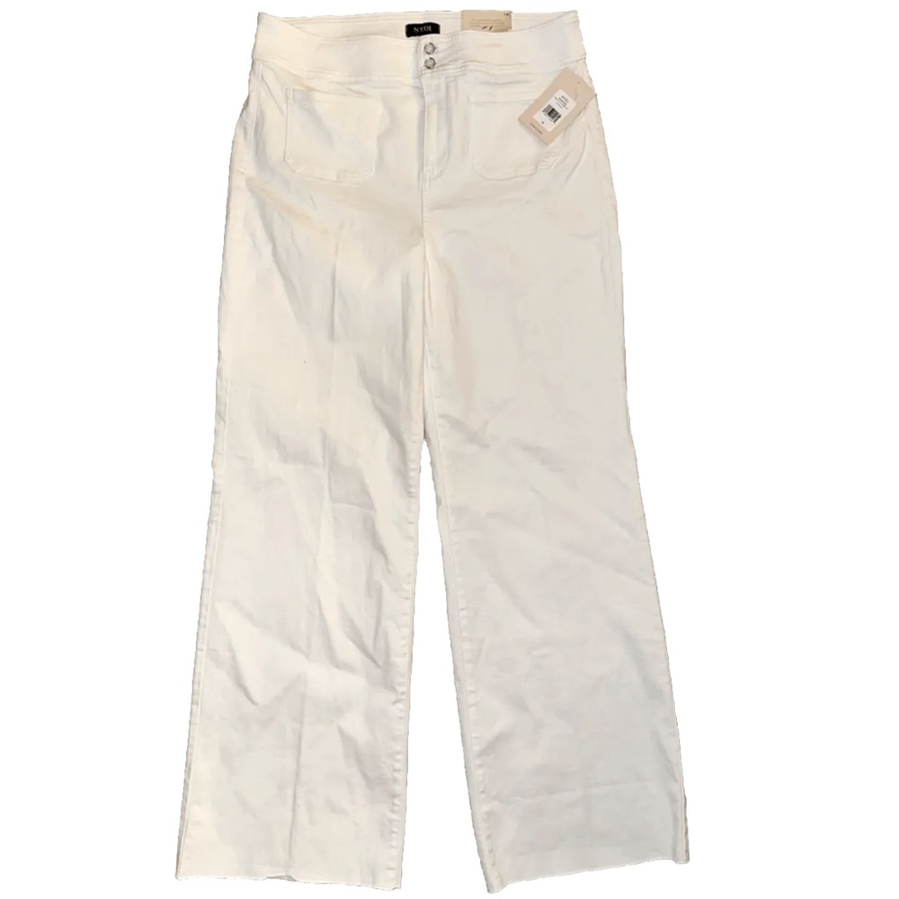 NYDJ Teresa Wide Leg Jeans 14 Optic White Lift X Tuck Technology